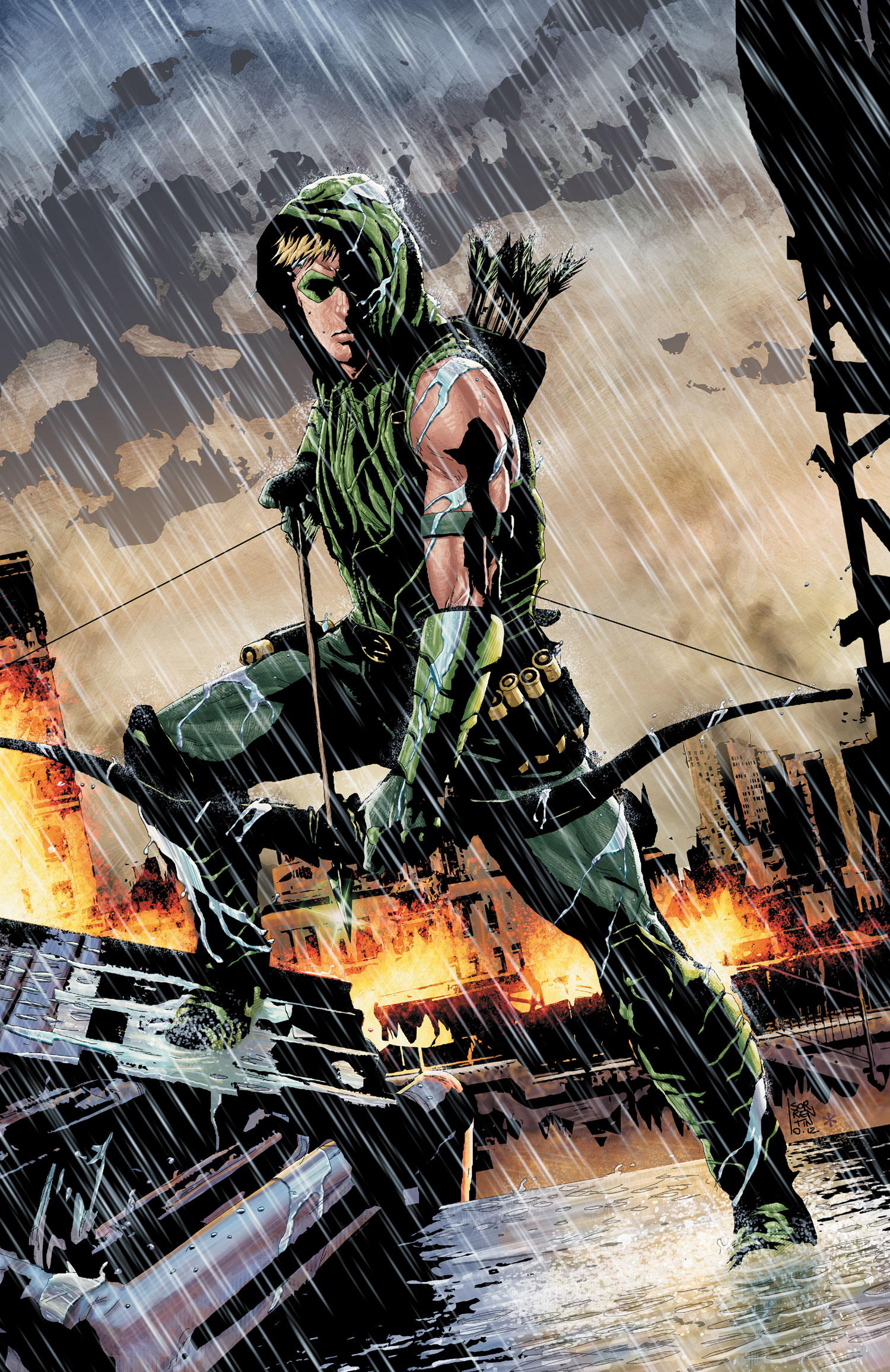 Green Arrow #17 Cover by Andrea Sorrentino