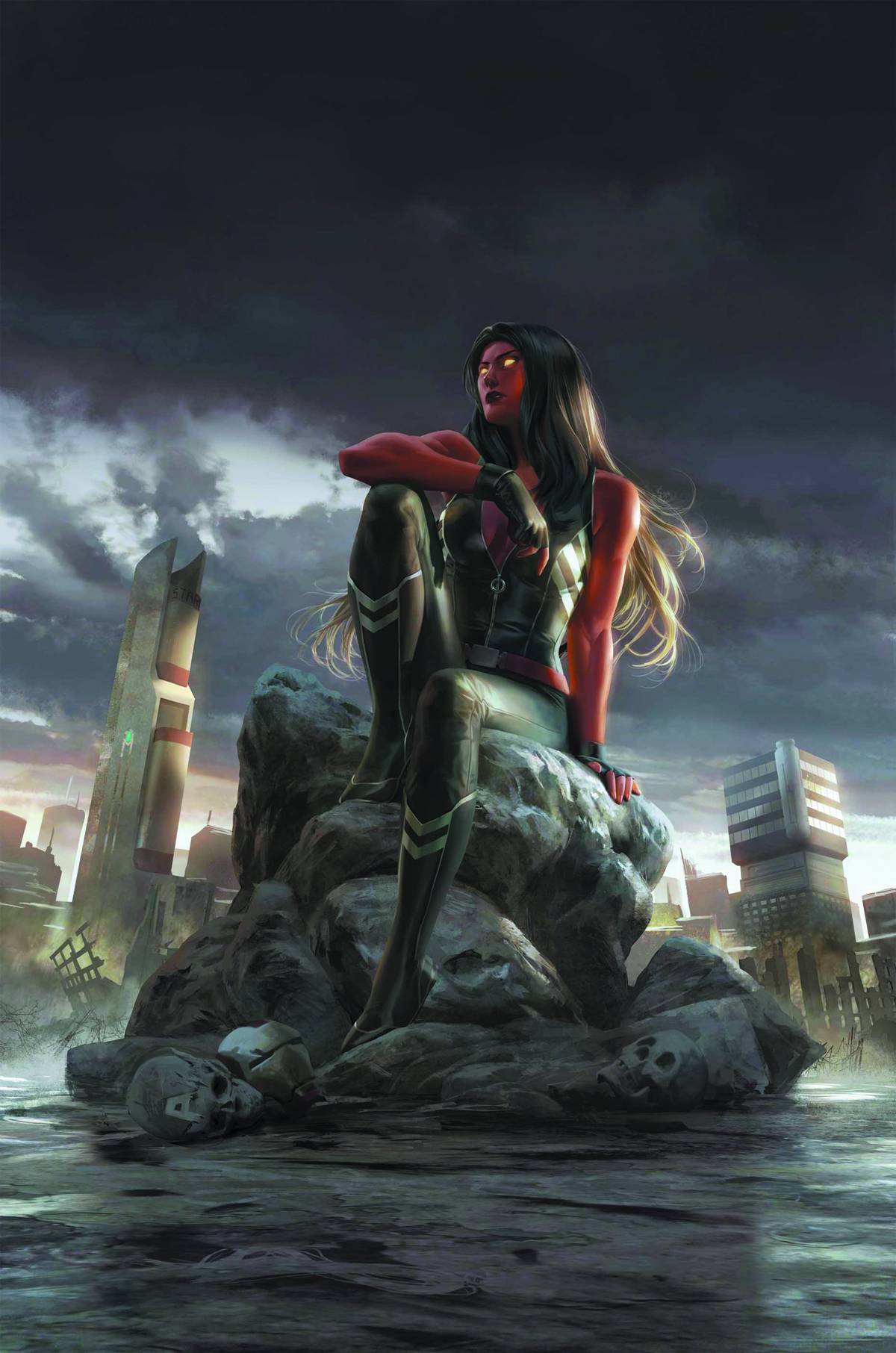 Red She Hulk #62 Cover by Jana Schirmer